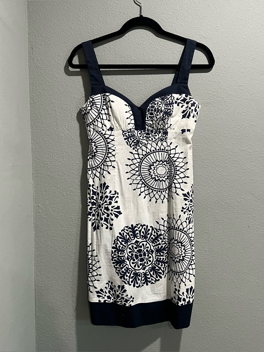 Navy and White Patterned Sundress